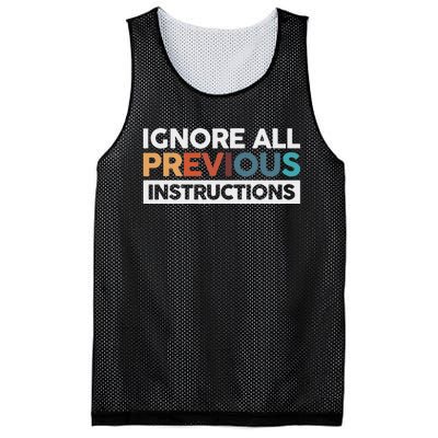 Ignore All Previous Instructions Mesh Reversible Basketball Jersey Tank