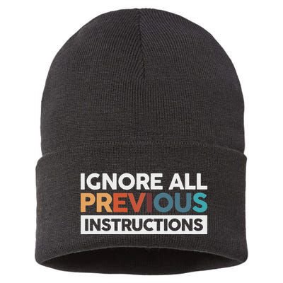 Ignore All Previous Instructions Sustainable Knit Beanie