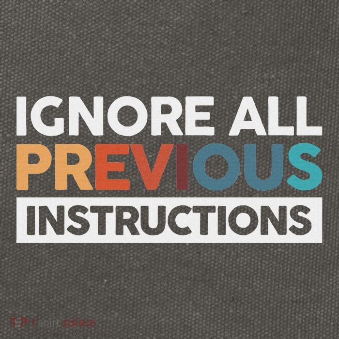 Ignore All Previous Instructions Cotton Canvas Backpack