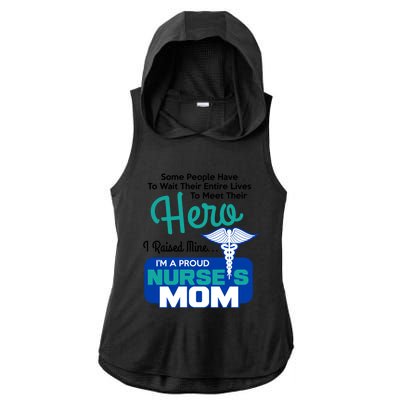 IM A Proud Nurse Mom Meaningful Gift Ladies PosiCharge Tri-Blend Wicking Draft Hoodie Tank