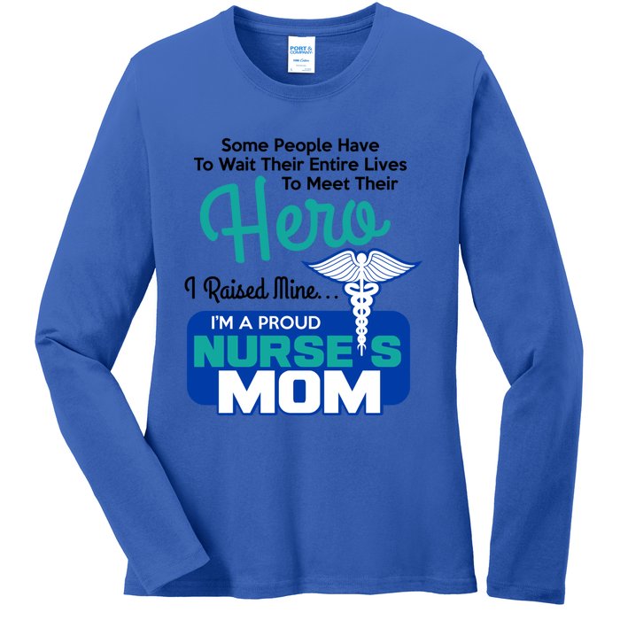 IM A Proud Nurse Mom Meaningful Gift Ladies Long Sleeve Shirt