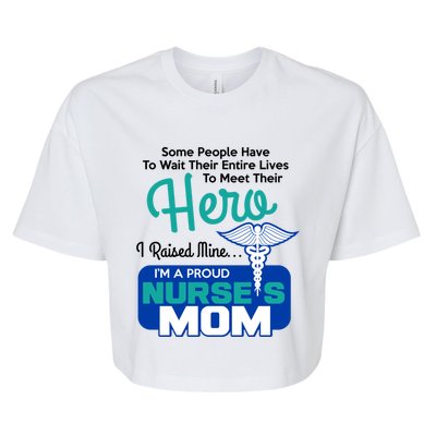 IM A Proud Nurse Mom Meaningful Gift Bella+Canvas Jersey Crop Tee