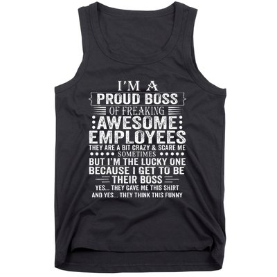 IM A Proud Boss Of Freaking Awesome Employees Tank Top