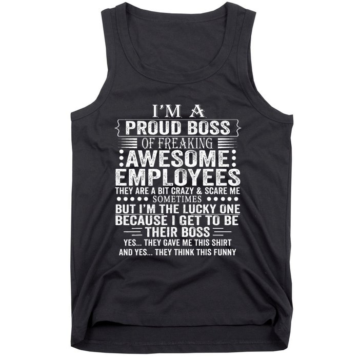 IM A Proud Boss Of Freaking Awesome Employees Tank Top