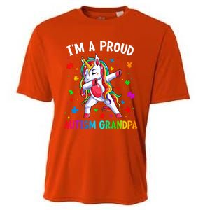 IM A Proud Autism Grandpa Dabbing Unicorn Autism Awareness Gift Cooling Performance Crew T-Shirt