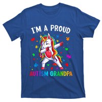 IM A Proud Autism Grandpa Dabbing Unicorn Autism Awareness Gift T-Shirt