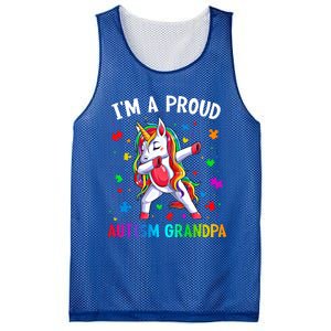 IM A Proud Autism Grandpa Dabbing Unicorn Autism Awareness Gift Mesh Reversible Basketball Jersey Tank