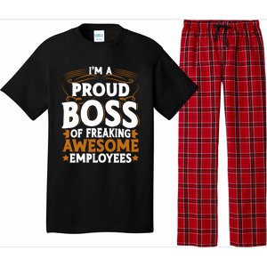 I'm A Proud Boss Of Freaking Awesome Employees Boss Day Gift Pajama Set