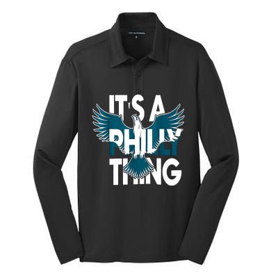 It's A Philly Thing Philadelphia Football Teams Player Fans Silk Touch Performance Long Sleeve Polo