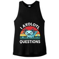I Axolotl Questions Cute Axolotl Ladies PosiCharge Tri-Blend Wicking Tank