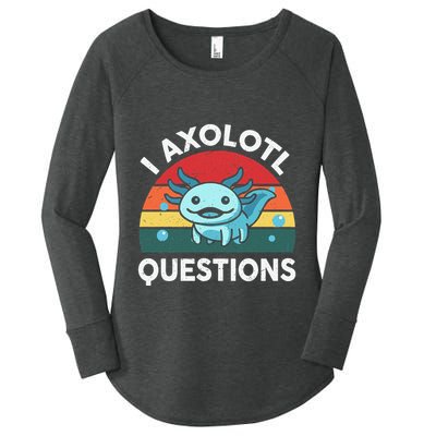 I Axolotl Questions Cute Axolotl Women's Perfect Tri Tunic Long Sleeve Shirt
