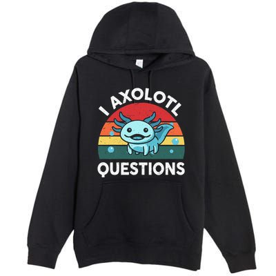 I Axolotl Questions Cute Axolotl Premium Pullover Hoodie