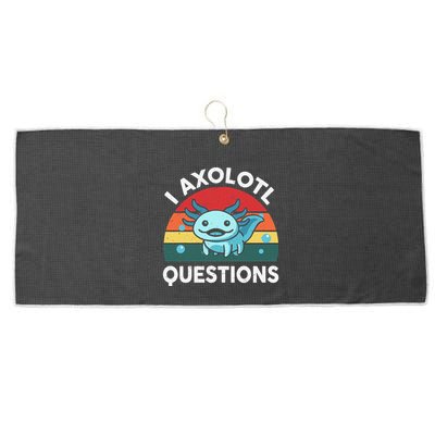 I Axolotl Questions Cute Axolotl Large Microfiber Waffle Golf Towel