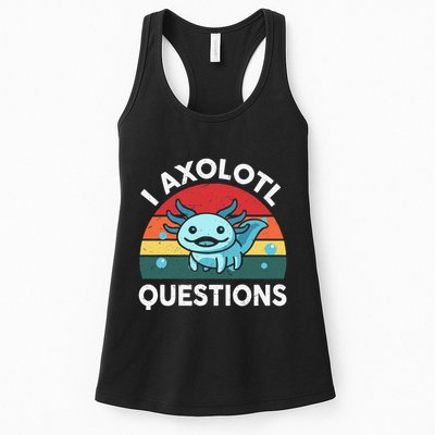I Axolotl Questions Cute Axolotl Womens Tank Top
