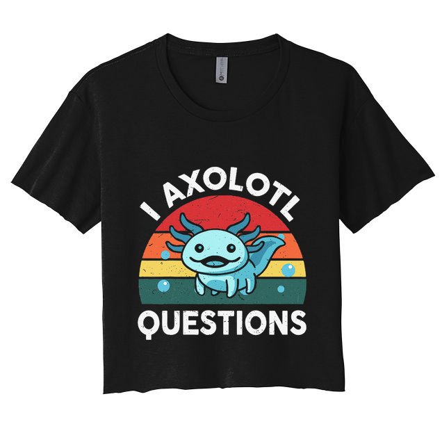 I Axolotl Questions Cute Axolotl Crop Top