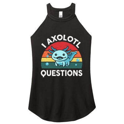 I Axolotl Questions Cute Axolotl Women's Perfect Tri Rocker Tank