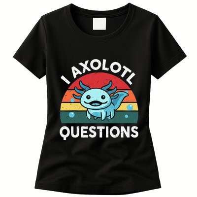 I Axolotl Questions Cute Axolotl Womens T-Shirt
