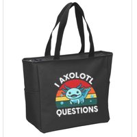 I Axolotl Questions Cute Axolotl Zip Tote Bag