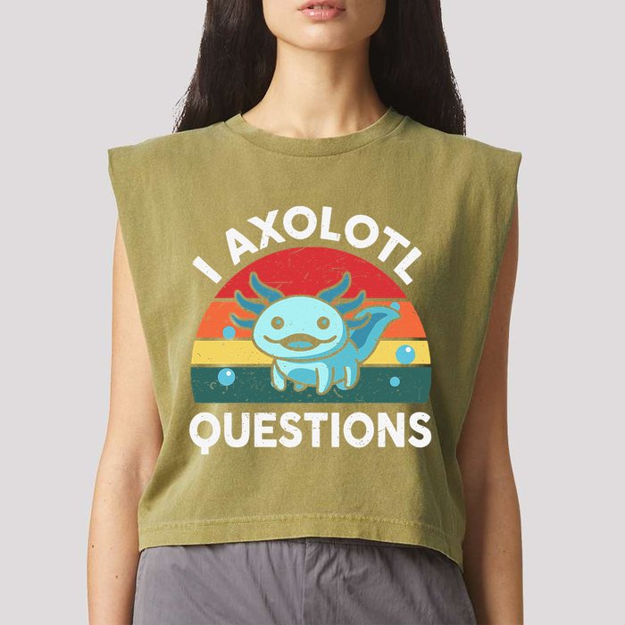 I Axolotl Questions Cute Axolotl Garment-Dyed Women's Muscle Tee