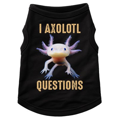 I Axolotl Questions Retro Vintage Doggie Tank