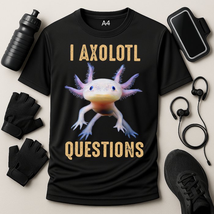 I Axolotl Questions Retro Vintage Performance Shirt