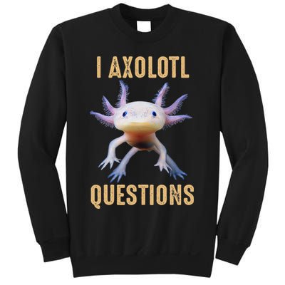 I Axolotl Questions Retro Vintage Sweatshirt
