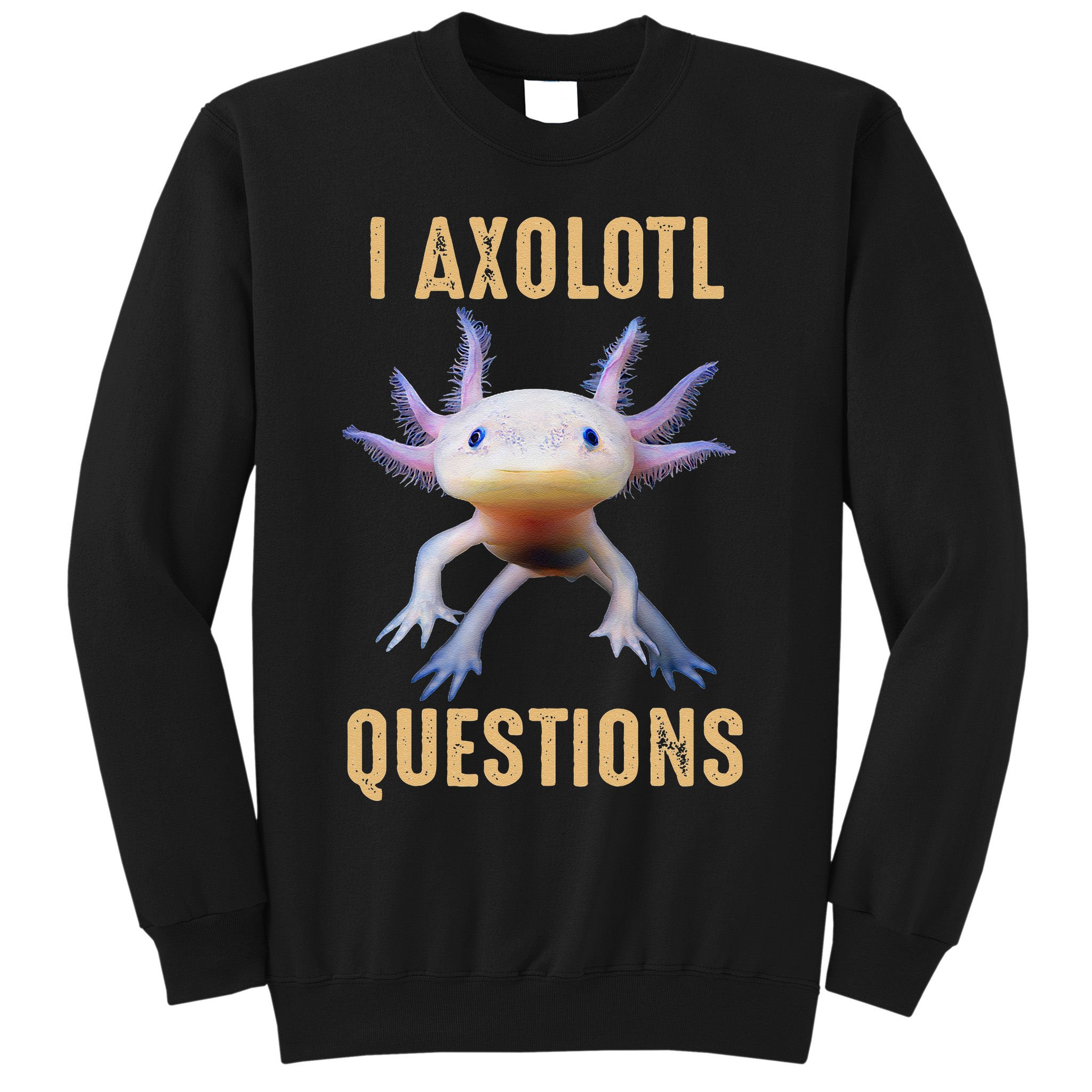 I Axolotl Questions Retro Vintage Sweatshirt