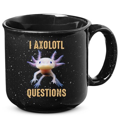 I Axolotl Questions Retro Vintage 15oz Campfire Ceramic Mug