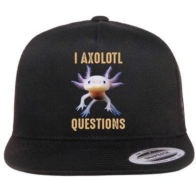 I Axolotl Questions Retro Vintage Flatbill Hat