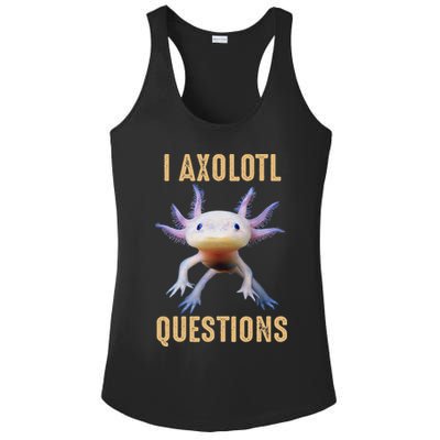 I Axolotl Questions Retro Vintage Ladies PosiCharge Competitor Racerback Tank