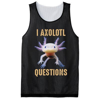 I Axolotl Questions Retro Vintage Mesh Reversible Basketball Jersey Tank