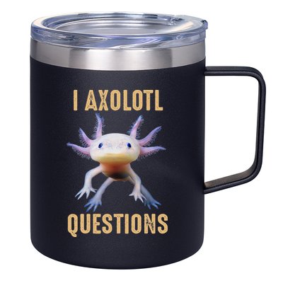 I Axolotl Questions Retro Vintage 12oz Stainless Steel Coffee Mug