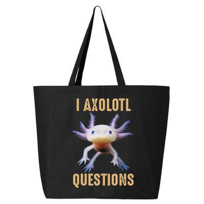 I Axolotl Questions Retro Vintage 25L Jumbo Tote