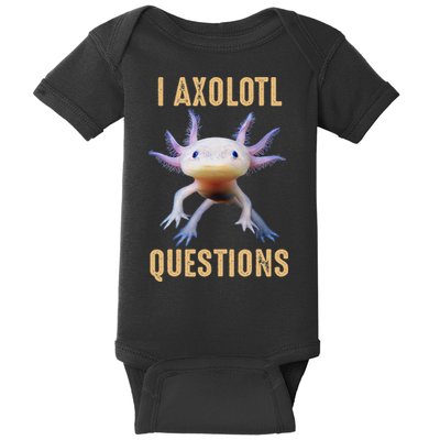 I Axolotl Questions Retro Vintage Baby Bodysuit