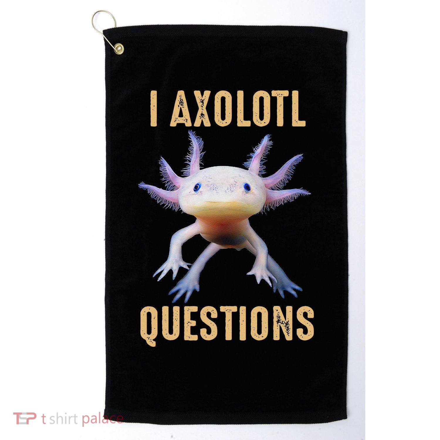 I Axolotl Questions Retro Vintage Golf Towel