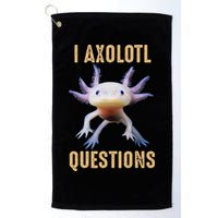 I Axolotl Questions Retro Vintage Golf Towel