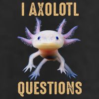I Axolotl Questions Retro Vintage Golf Towel