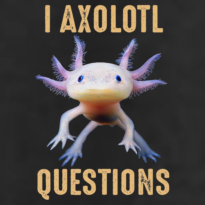 I Axolotl Questions Retro Vintage Golf Towel