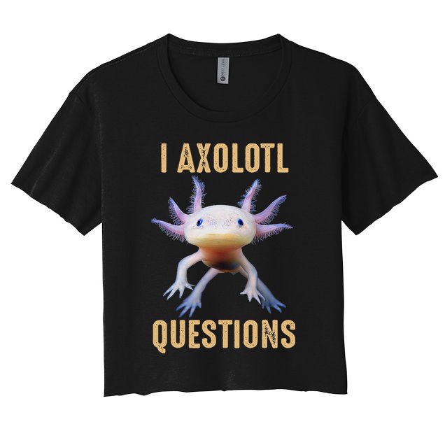 I Axolotl Questions Retro Vintage Crop Top