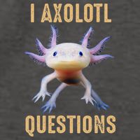 I Axolotl Questions Retro Vintage Vector Backpack