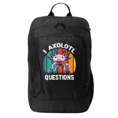 I Axolotl Questions Shirt Youth Kids Retro 90s Funny Axolotl City Backpack