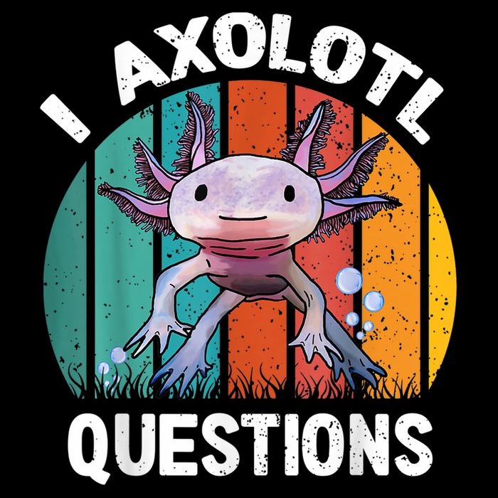 I Axolotl Questions Shirt Youth Kids Retro 90s Funny Axolotl Impact Tech Backpack