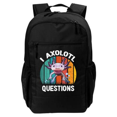 I Axolotl Questions Shirt Youth Kids Retro 90s Funny Axolotl Backpack