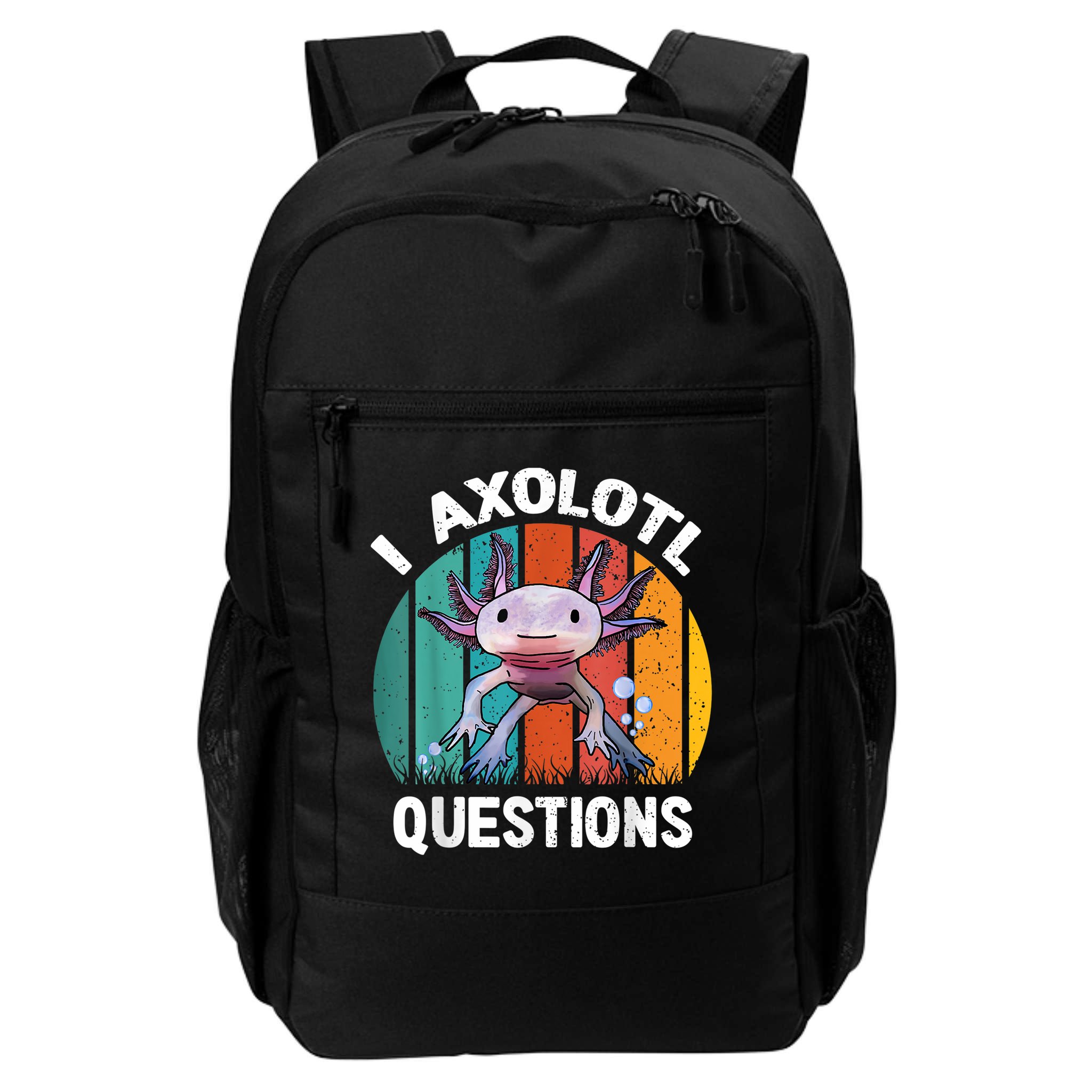 I Axolotl Questions Shirt Youth Kids Retro 90s Funny Axolotl Backpack