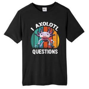 I Axolotl Questions Shirt Youth Kids Retro 90s Funny Axolotl Tall Fusion ChromaSoft Performance T-Shirt