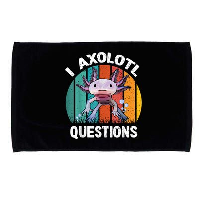 I Axolotl Questions Shirt Youth Kids Retro 90s Funny Axolotl Microfiber Hand Towel