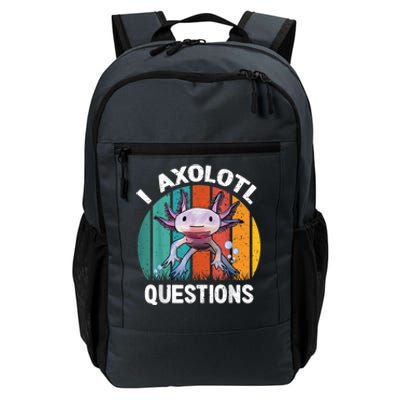 I Axolotl Questions Shirt Youth Kids Retro 90s Funny Axolotl Daily Commute Backpack