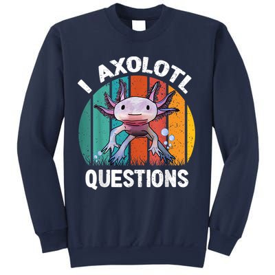 I Axolotl Questions Shirt Youth Kids Retro 90s Funny Axolotl Sweatshirt