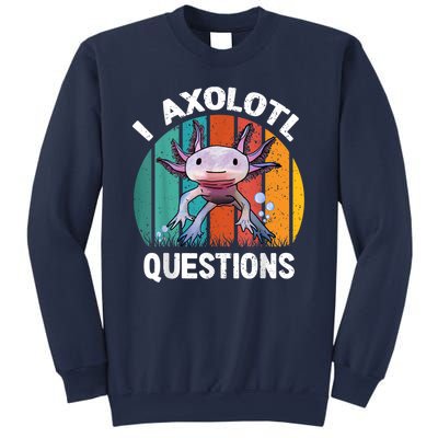 I Axolotl Questions Shirt Youth Kids Retro 90s Funny Axolotl Sweatshirt