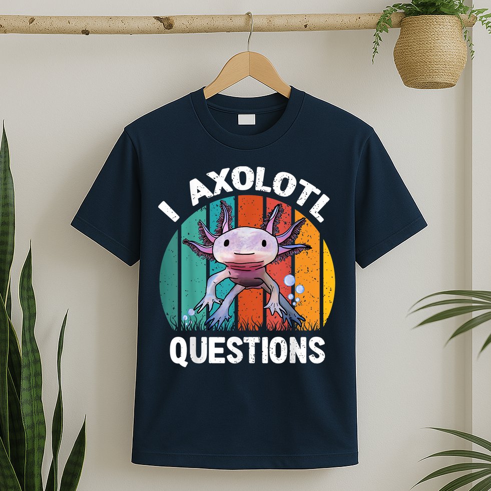 I Axolotl Questions Shirt Youth Kids Retro 90s Funny Axolotl T-Shirt